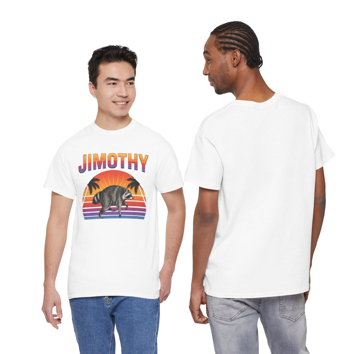 Jimothy Retro Sunset Raccoon T-Shirt
