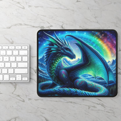 Celestial Blue Dragon Mouse Pad