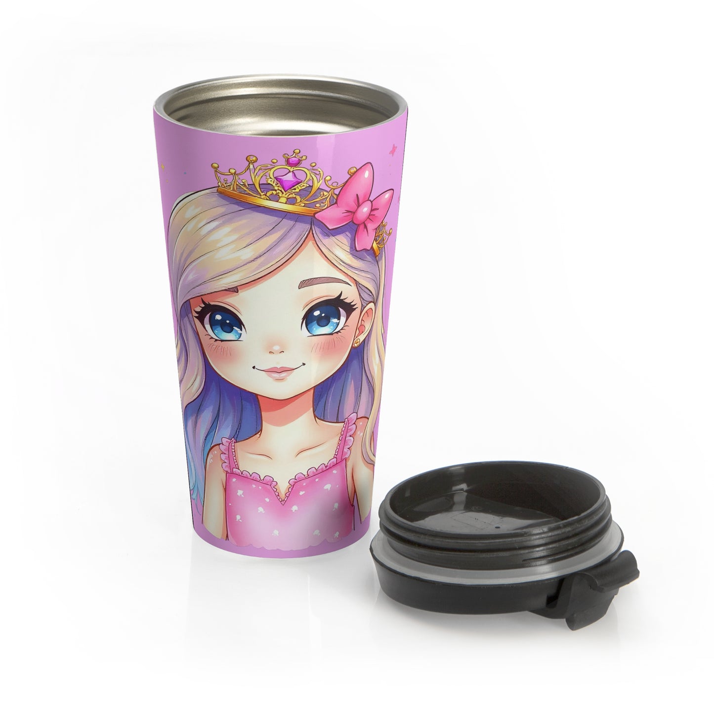 Princess Sparkle Travel Mug – 15oz Stainless Steel