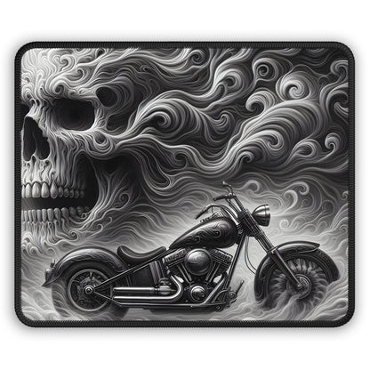 Smoke and Steel Skull Rider Mouse Pad