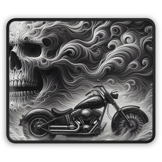 Smoke and Steel Skull Rider Mouse Pad