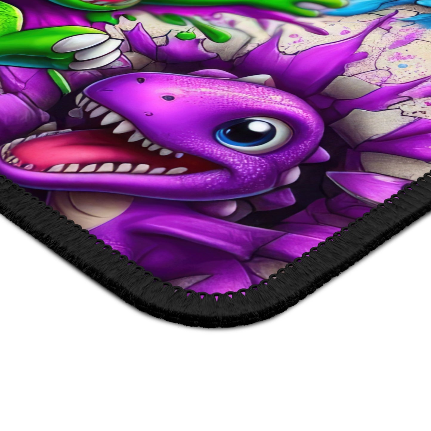 Rainbow Dino Chaos Mouse Pad