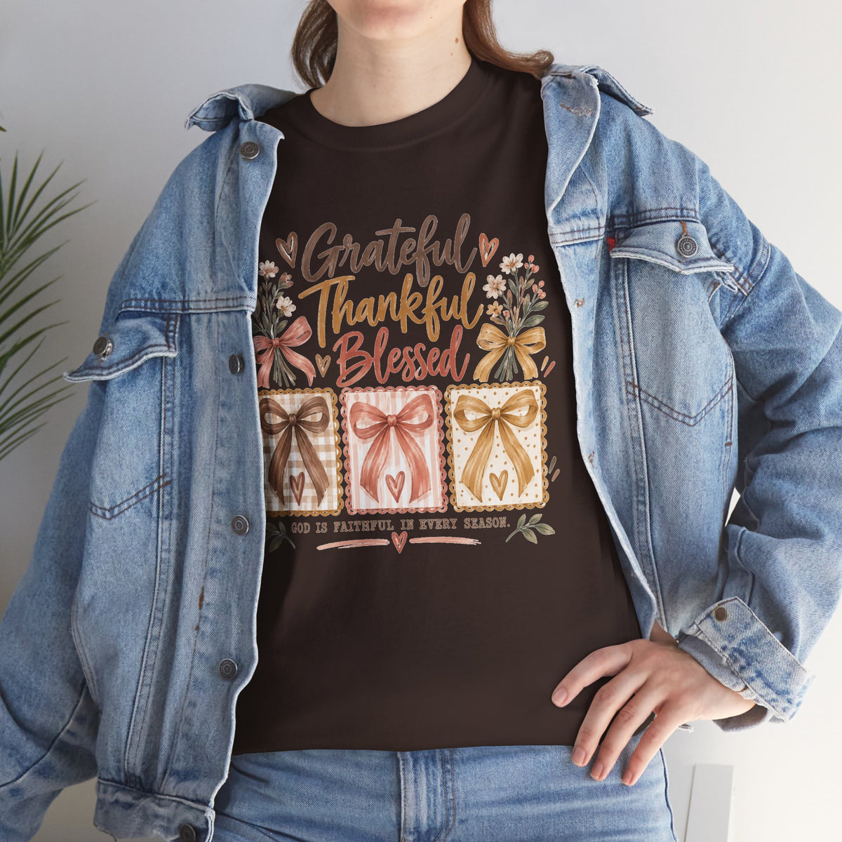 Grateful Thankful Blessed Christian T-Shirt