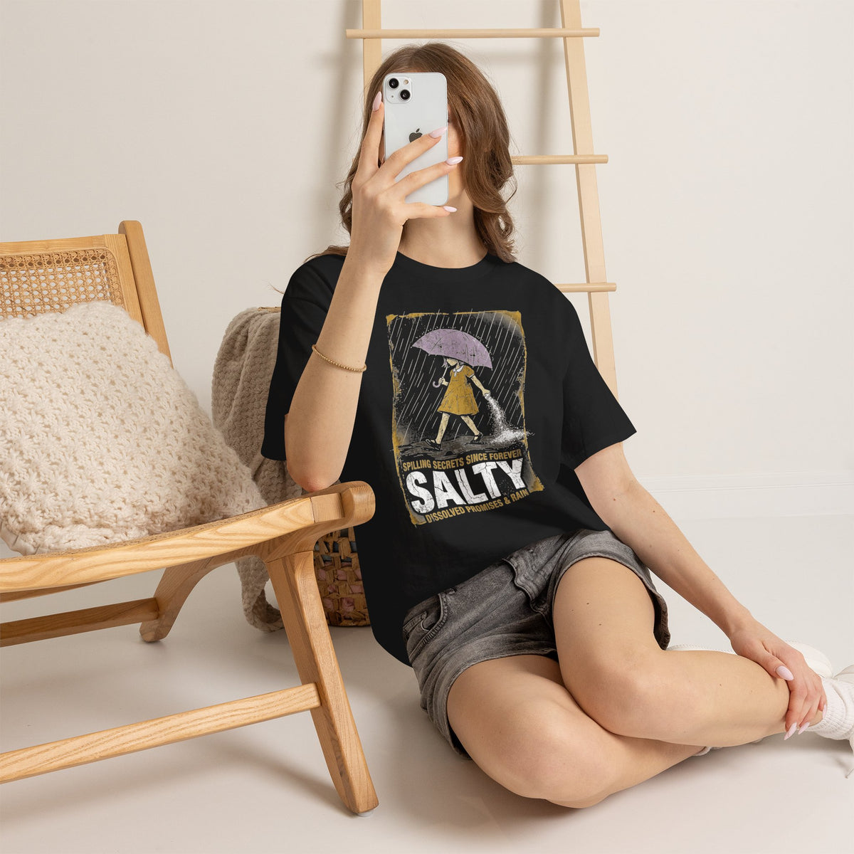 Salty Spilling Secrets Funny T-Shirt