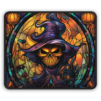 Haunted Witch Skull Mouse Pad