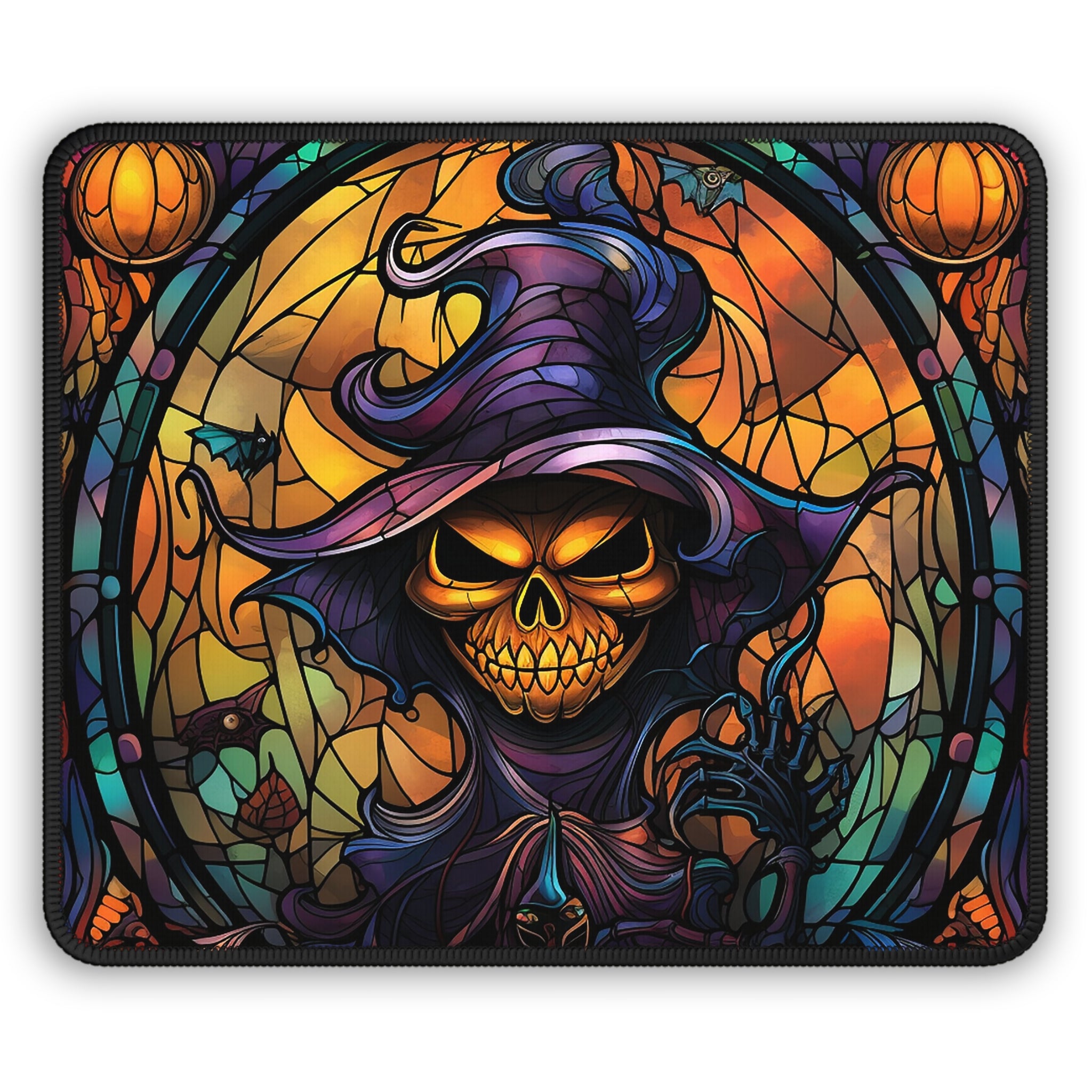 Haunted Witch Skull Mouse Pad
