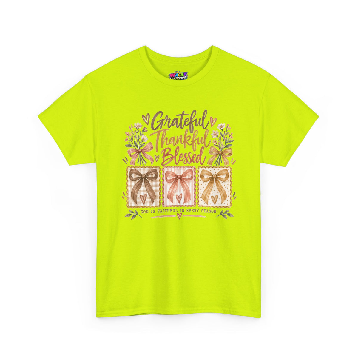 Grateful Thankful Blessed Christian T-Shirt
