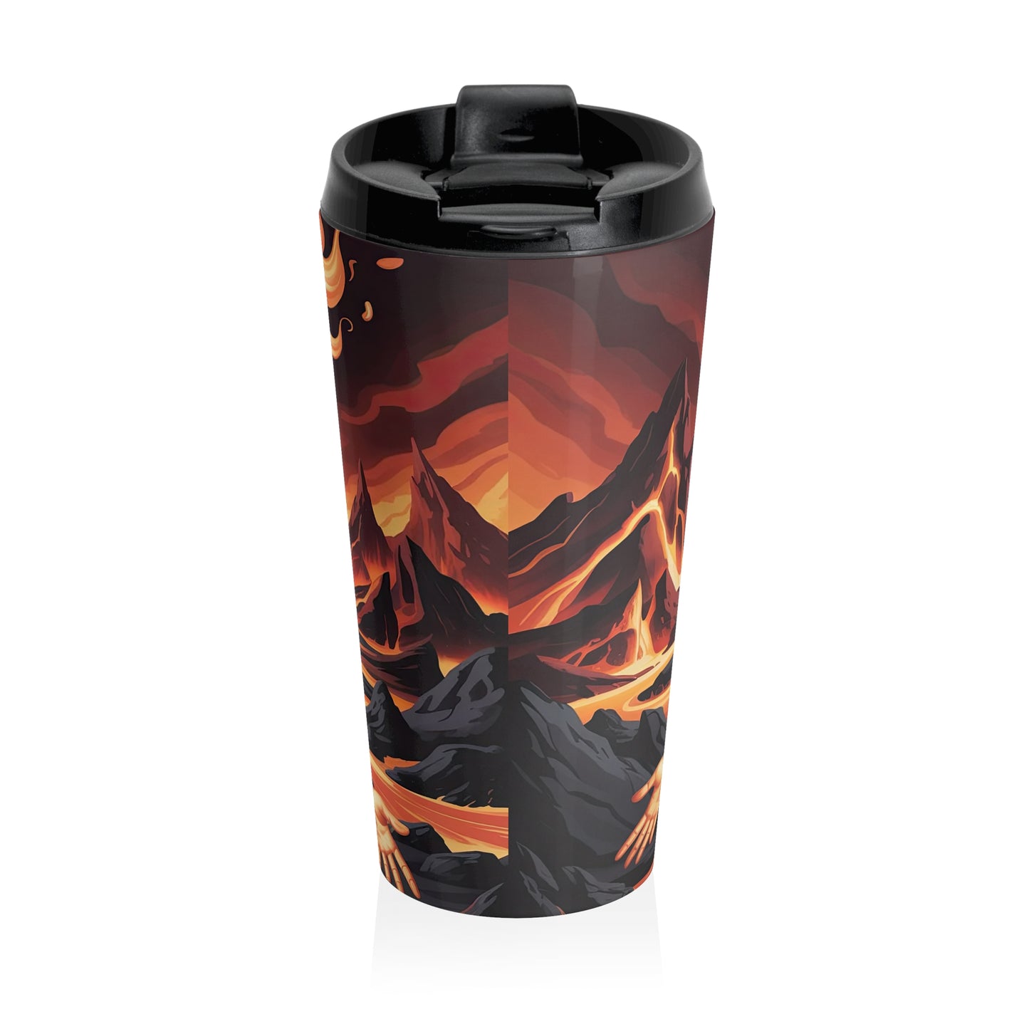 Flameborn Fire Mage Stainless Steel Travel Mug (15oz)