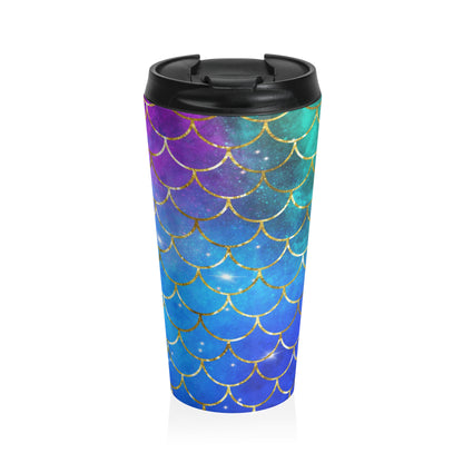 Mermaid Galaxy Scales Travel Mug