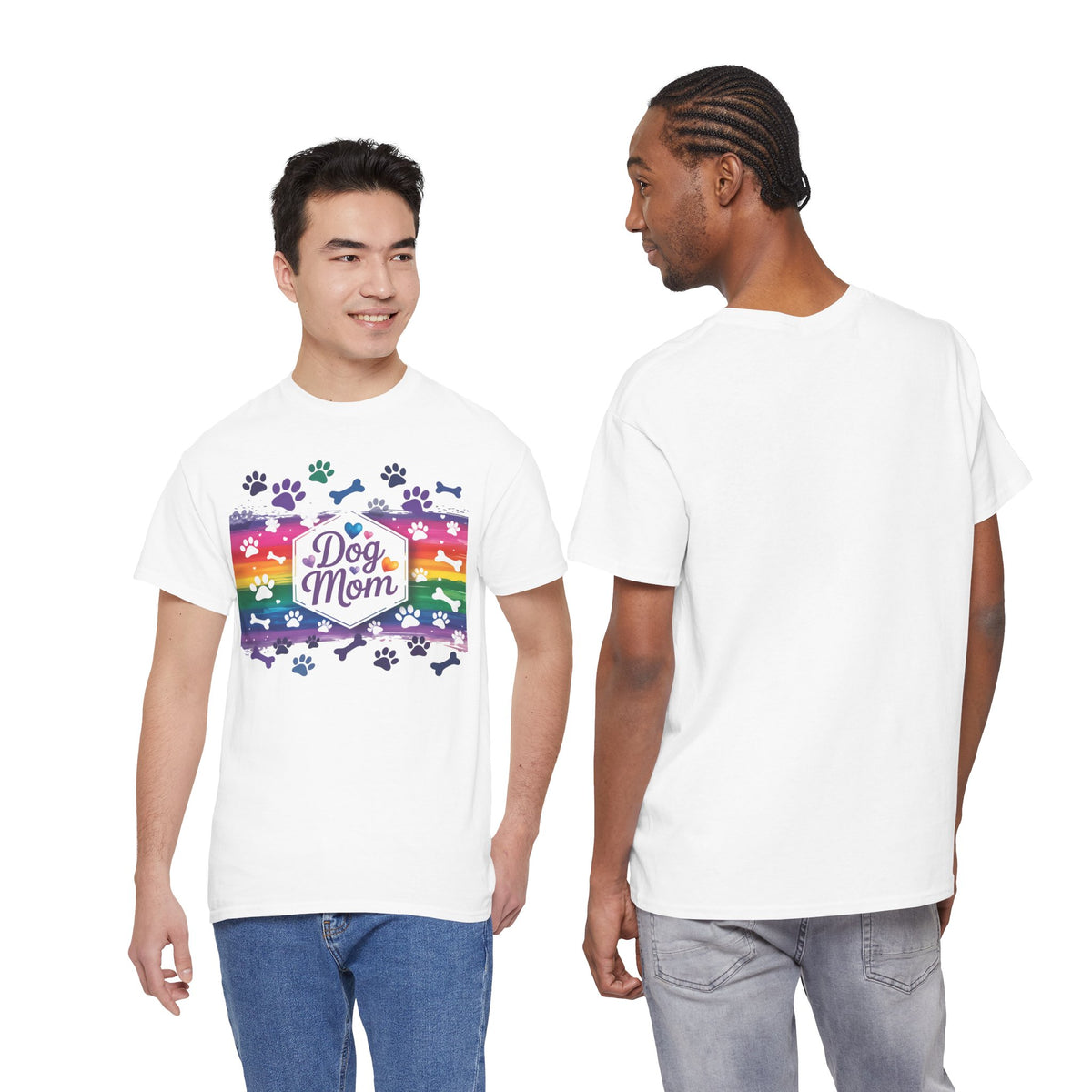 Rainbow Dog Mom T-Shirt