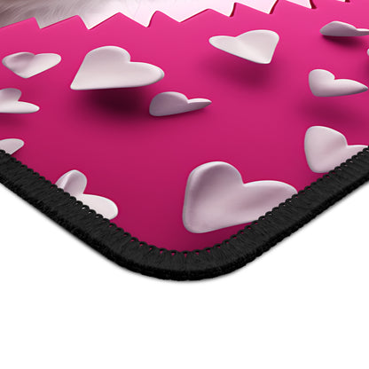 Border Collie Love Heart Mouse Pad