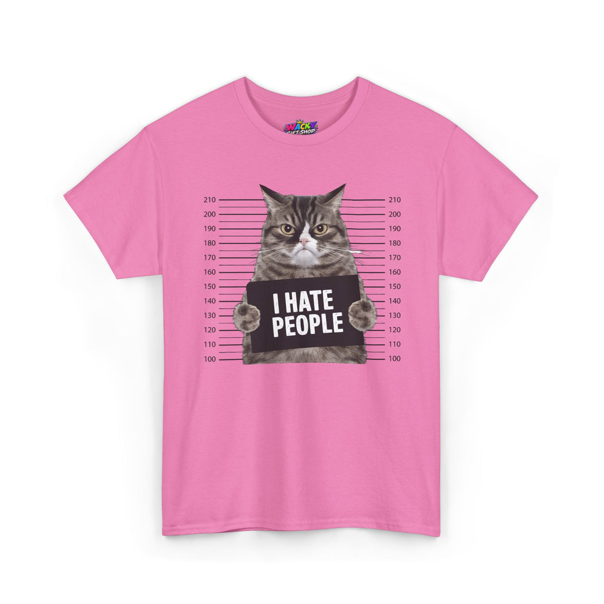 I Hate People Cat Mugshot T-Shirt