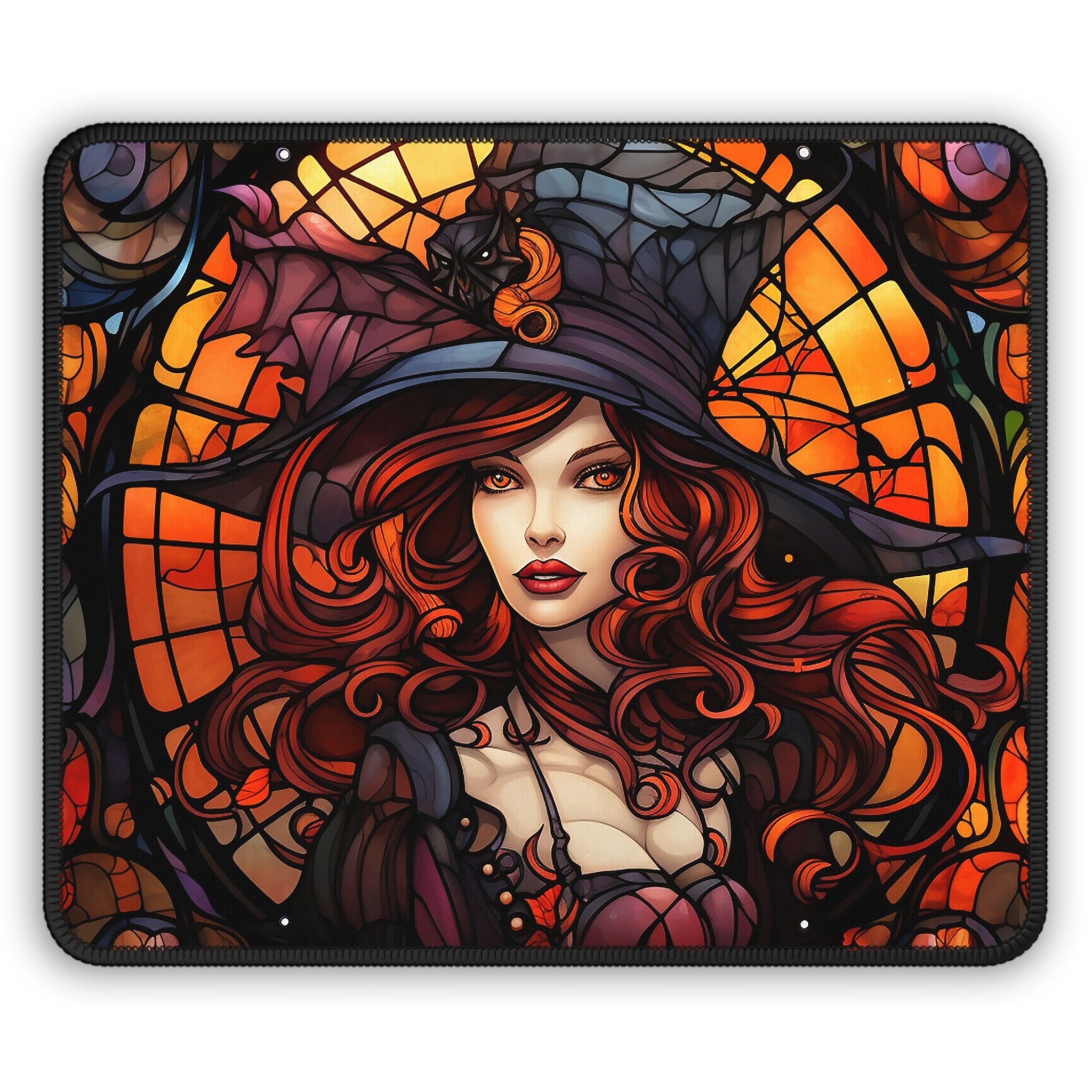 Enchanted Autumn Witch Mouse Pad