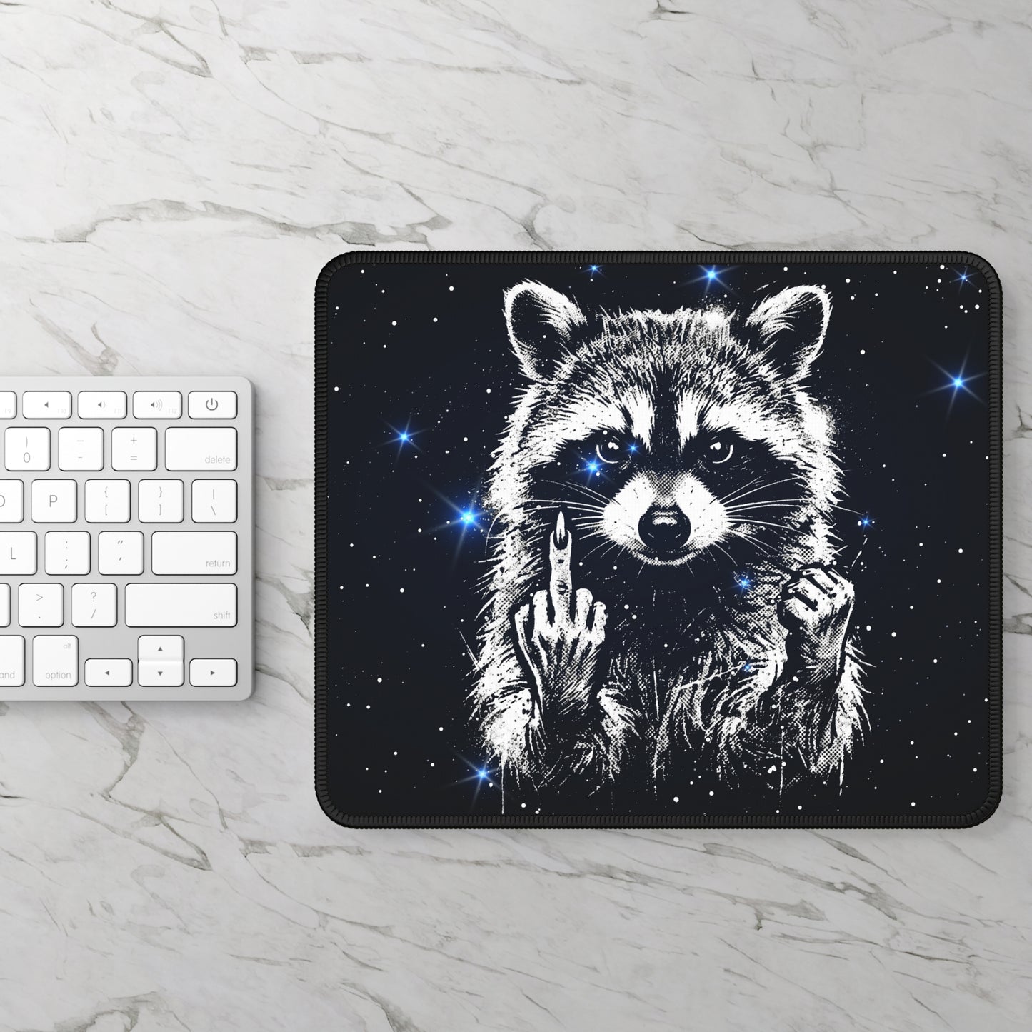 Zero Fluffs Given Raccoon Mouse Pad