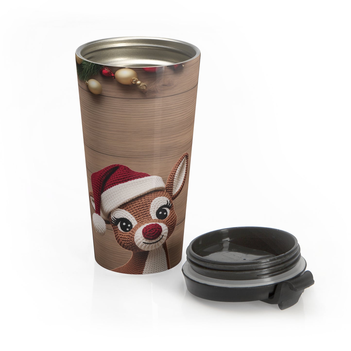 Crochet Reindeer Travel Mug