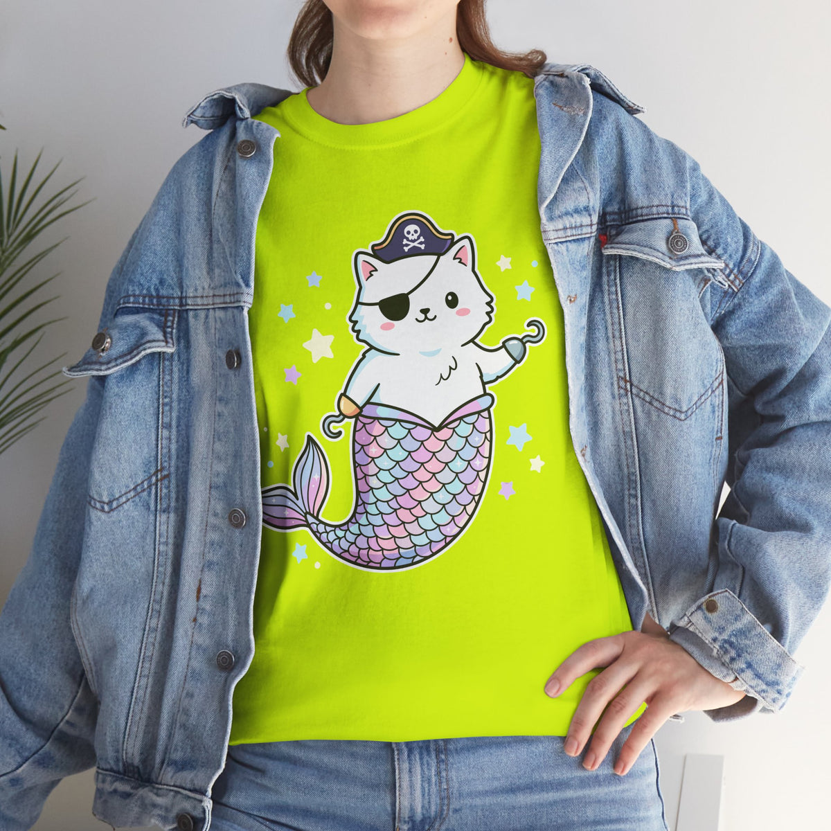 Pirate Mermaid Cat T-Shirt