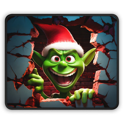 Naughty Goblin Peeking Through the Wall Mouse Pad