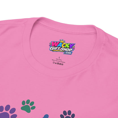 Dog Mom Rainbow Paw Print T-Shirt