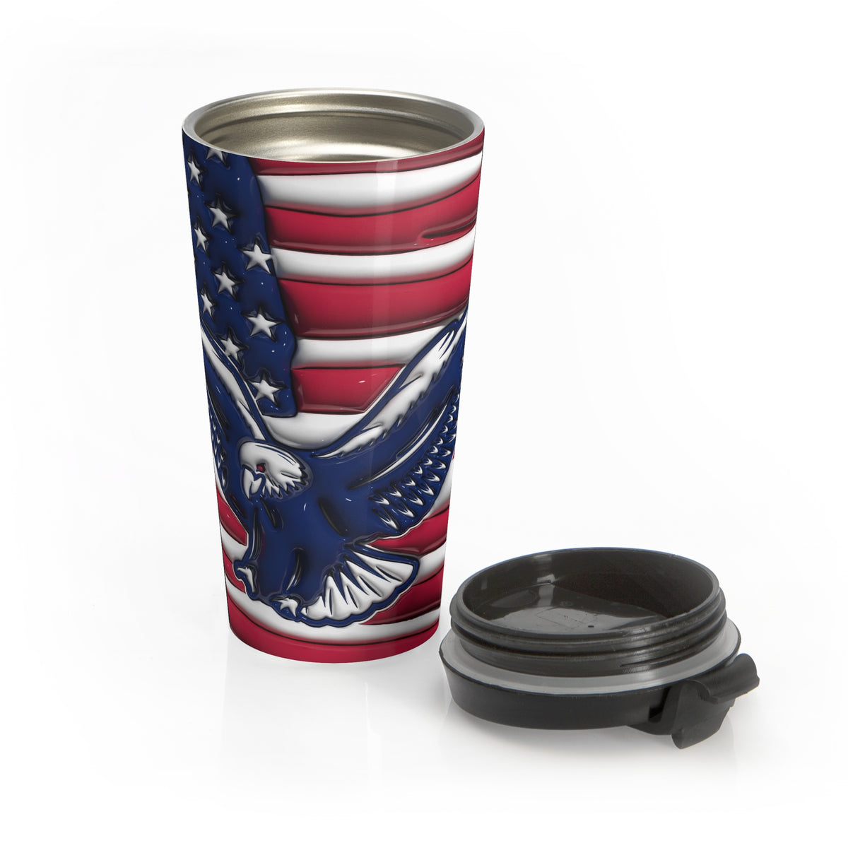 Freedom Flies American Eagle Stainless Steel Travel Mug