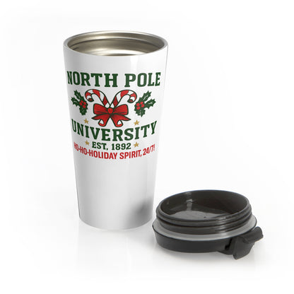 North Pole University Travel Mug