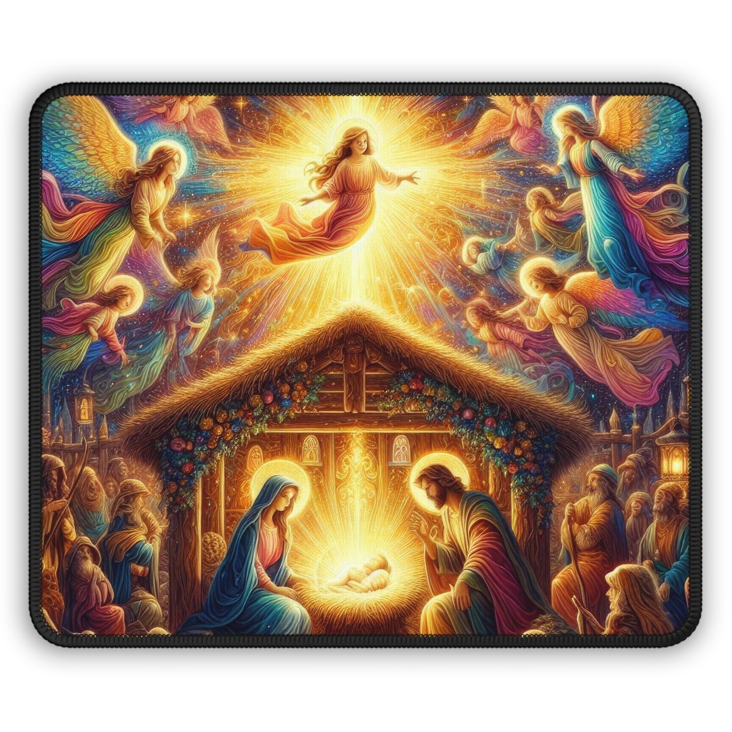 Heavenly Nativity Glow Mouse Pad