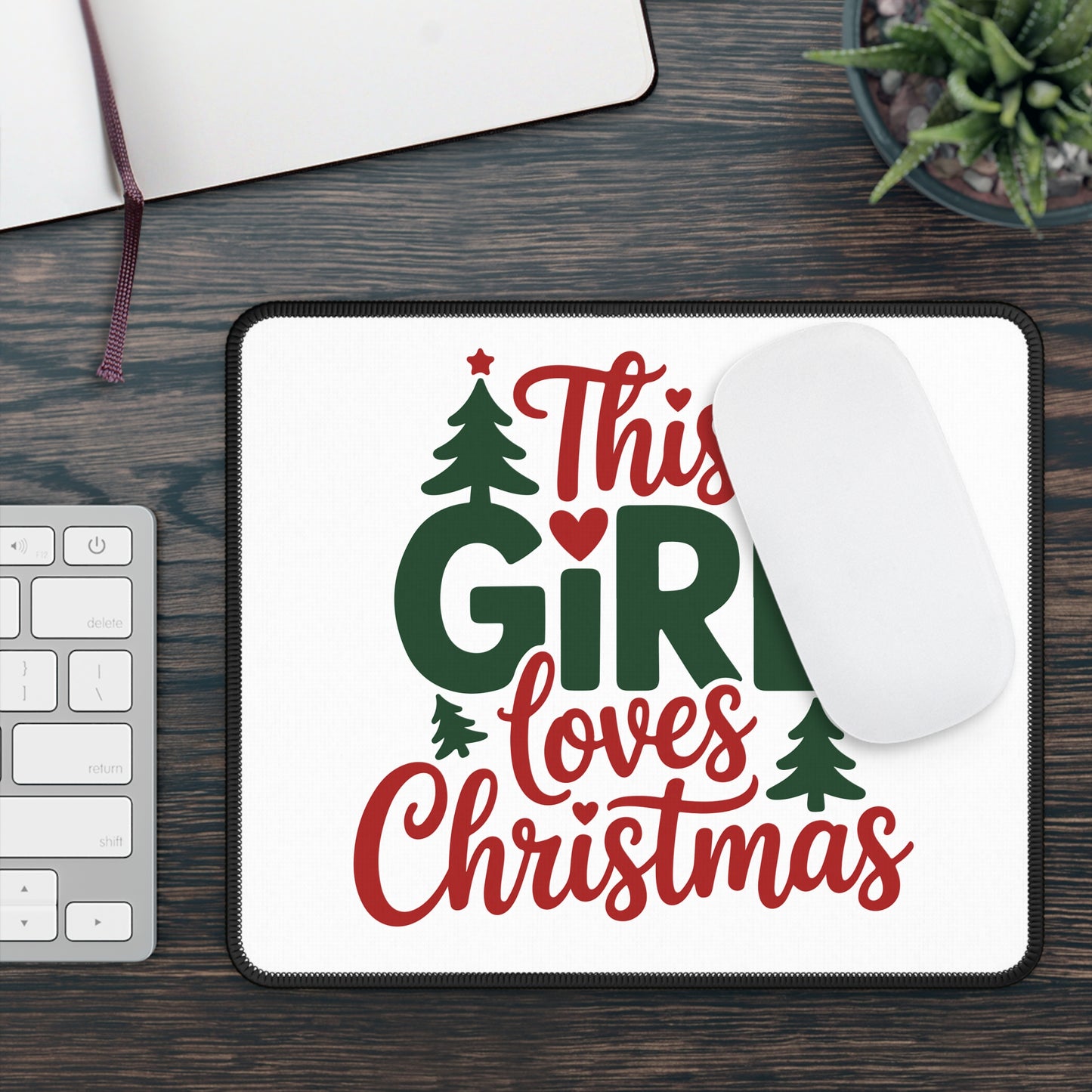 This Girl Loves Christmas Mouse Pad