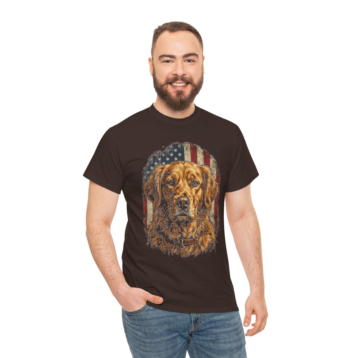 Patriotic Golden Retriever T-Shirt