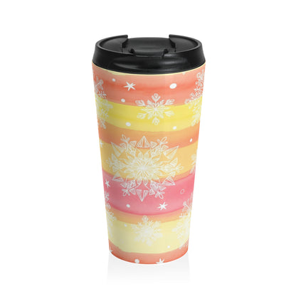Sunset Snowflake Travel Mug