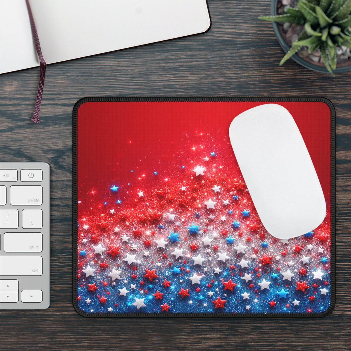 Stars & Stripes Sparkle Mouse Pad