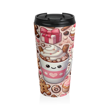 Cute Cocoa Holiday Travel Mug