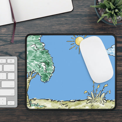 Sunny Day Mouse Pad – 9x7 Neoprene Desk Mat with Peaceful Nature Design