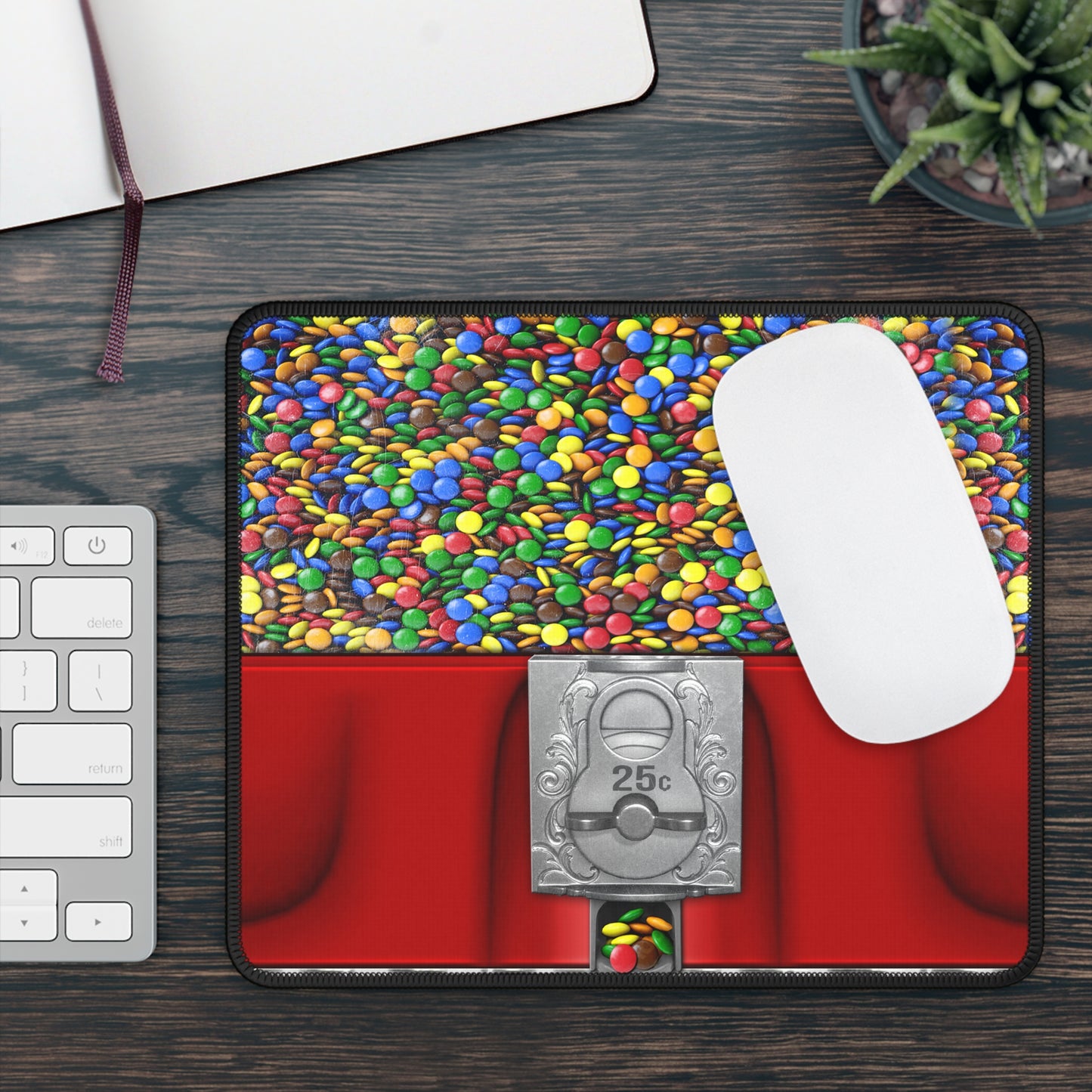 Candy-Coated Chocolate Dispenser Mouse Pad