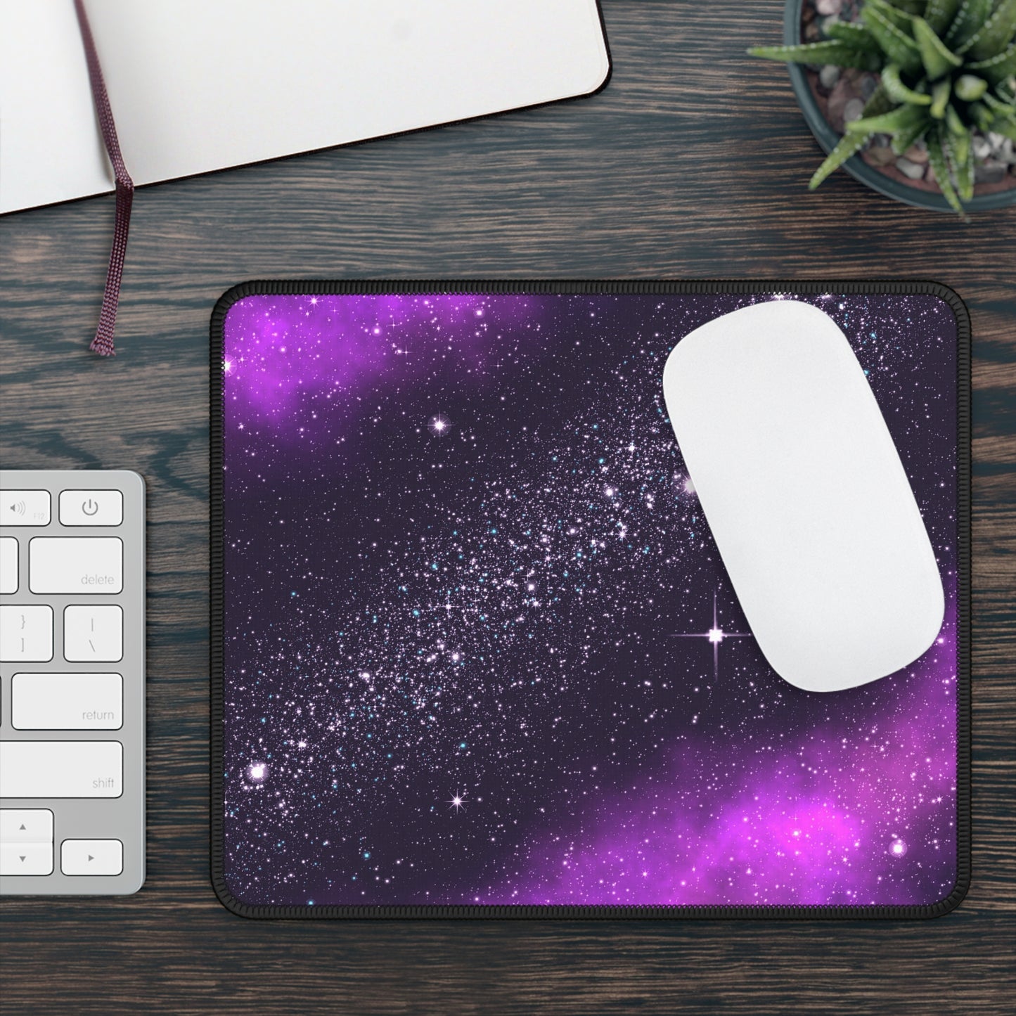 Amethyst Galaxy Drift Mouse Pad