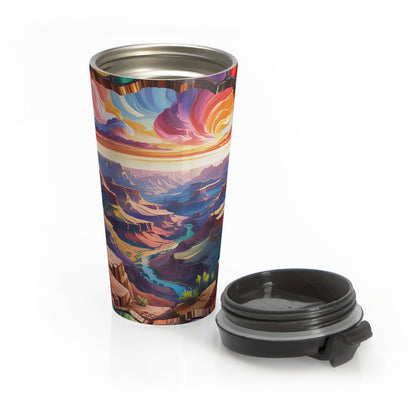 Stained Glass Canyon Mug – 15oz Stainless Steel Travel Cup