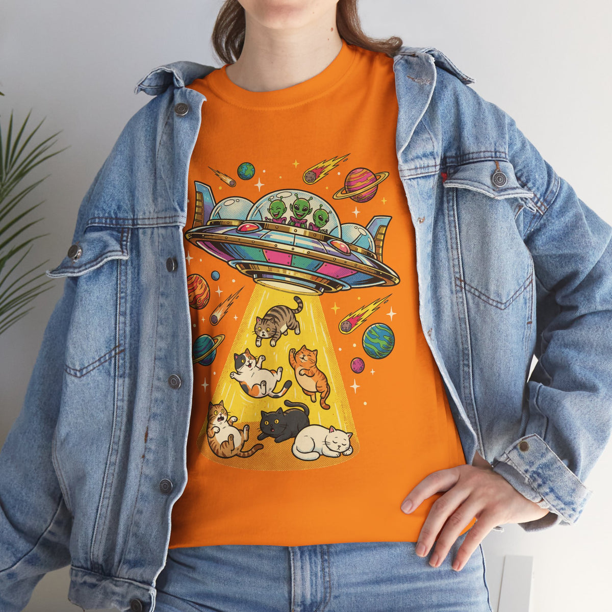 Alien Cat Abduction T-Shirt