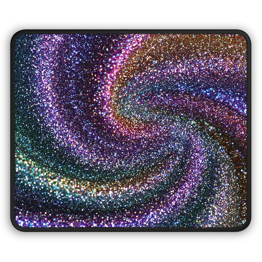 Cosmic Glitter Swirl Mouse Pad
