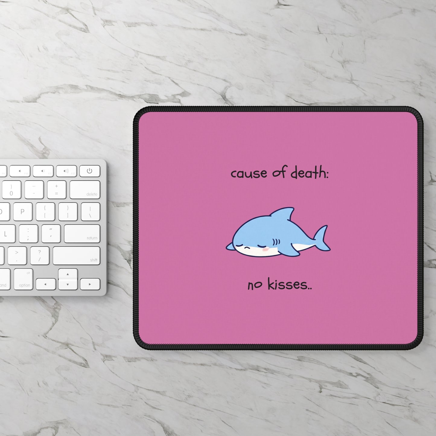 No Kisses Shark Mouse Pad