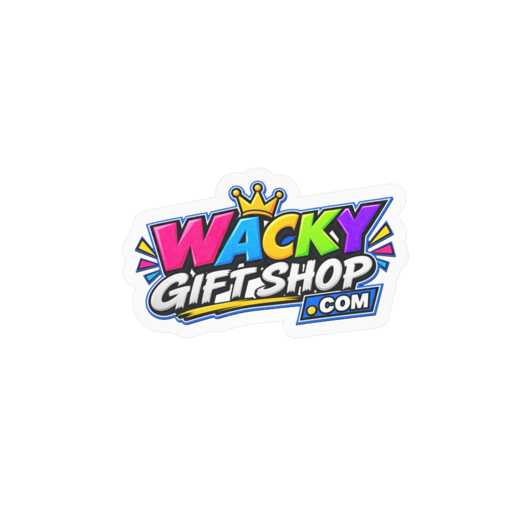 Official WackyGiftShop.com Logo Kiss-Cut Vinyl Sticker