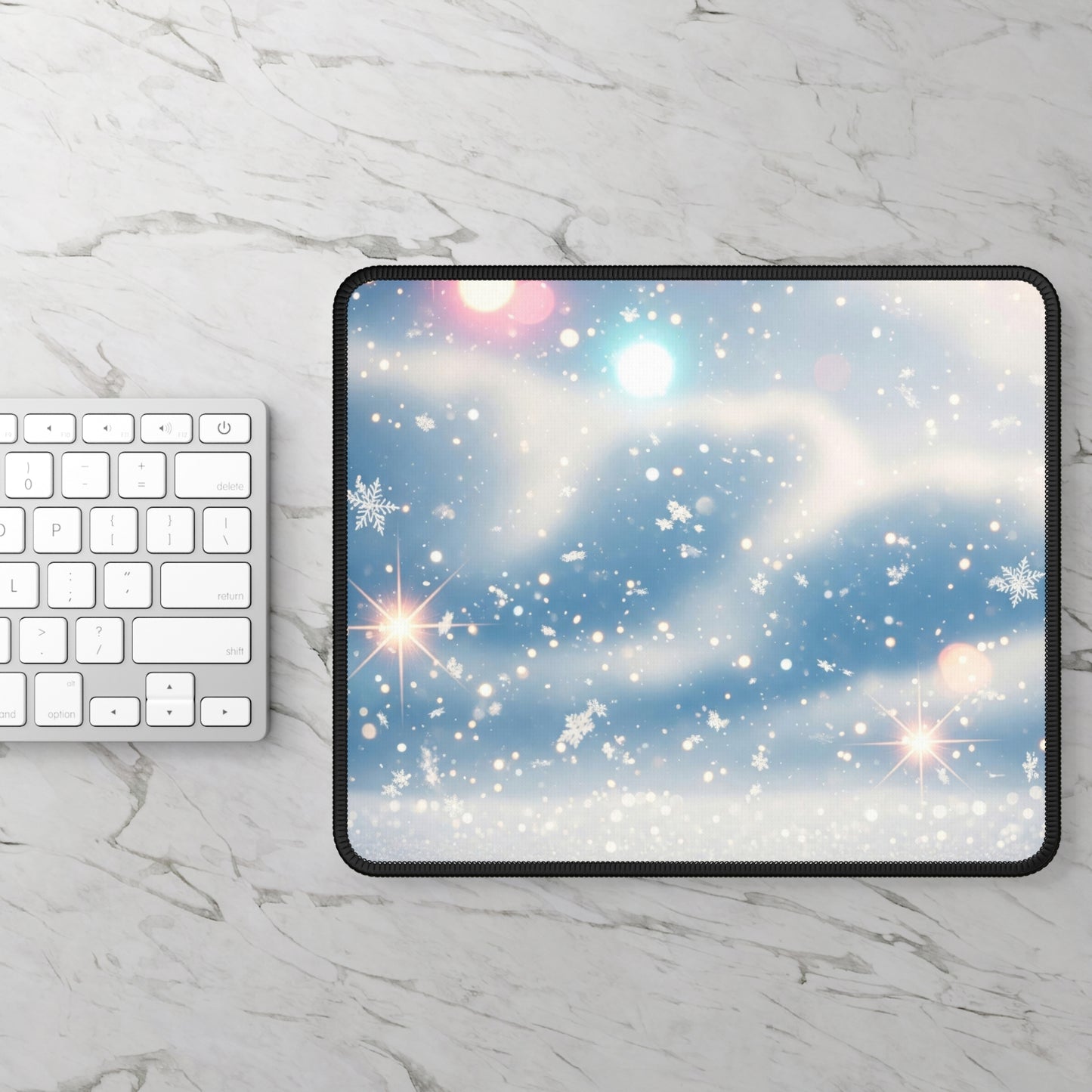 Winter Glow Snowfall Mouse Pad