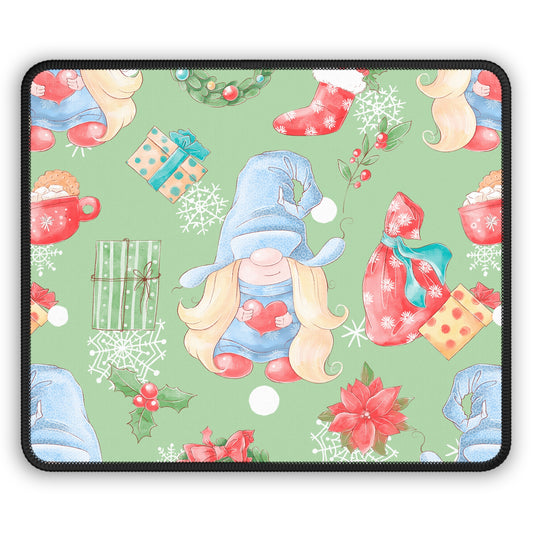 Holiday Gnome Mouse Pad – 9x7 Neoprene Desk Mat with Christmas Gift Design
