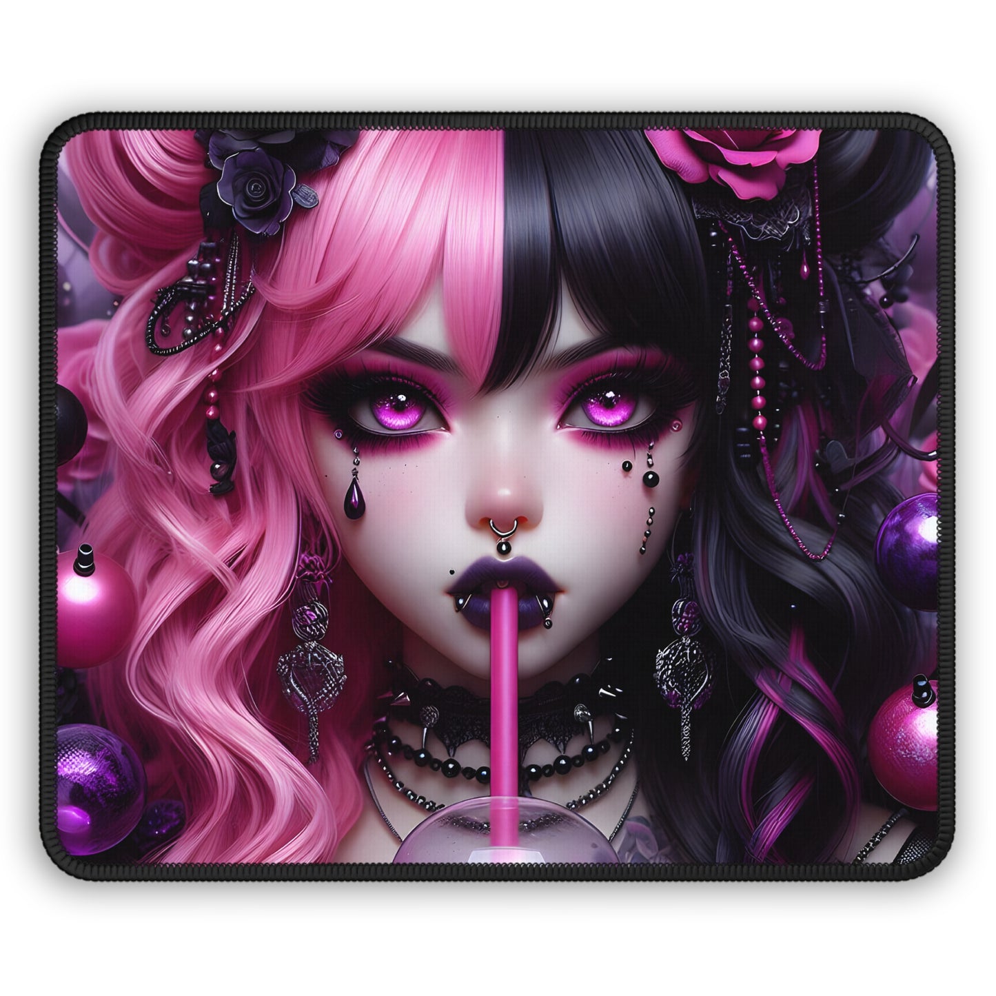 Midnight Bubble Goth Mouse Pad