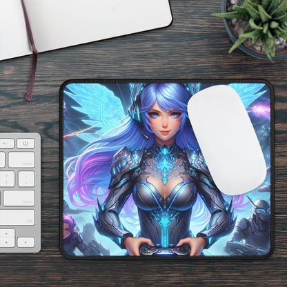 Neon Winged Gamer Mouse Pad