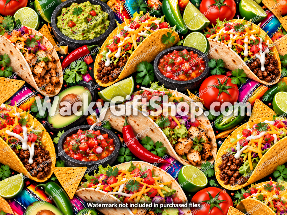 Food Collection #2 | 5 Digital Tumbler Wrap Designs